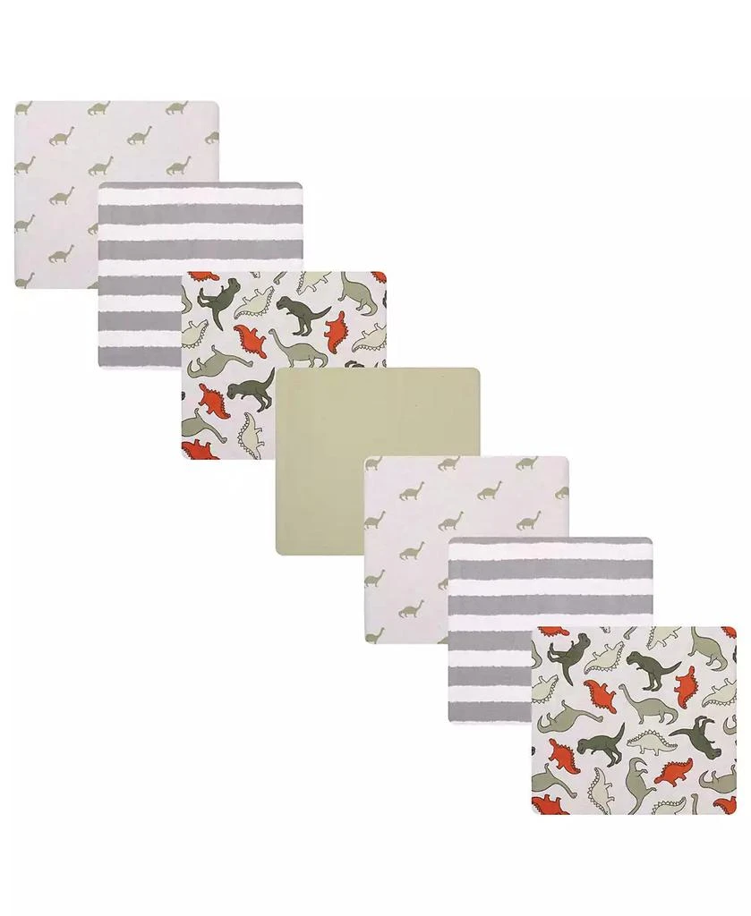 Hudson Cotton Flannel Receiving Blankets 7-Pack Bundle, Multi Color Dino