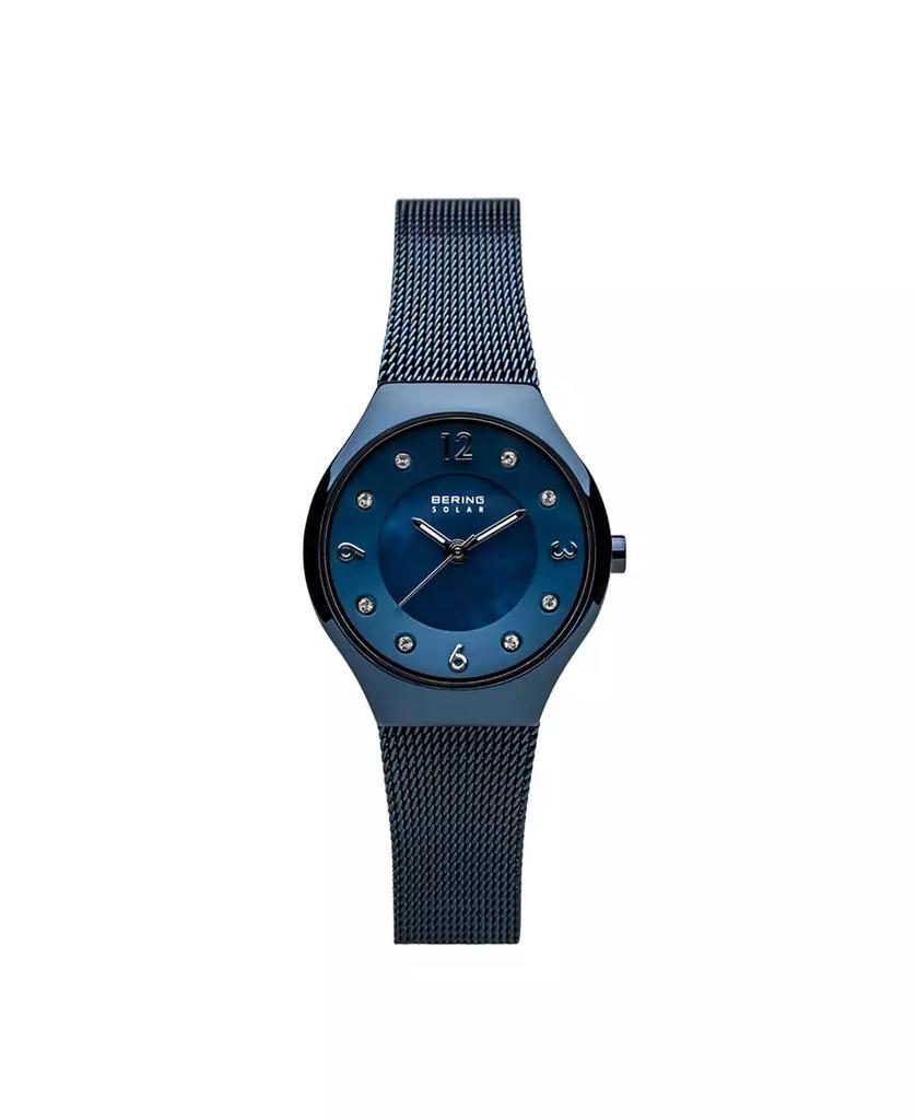 Bering Ladies' Slim Solar Stainless Steel Mesh Watch