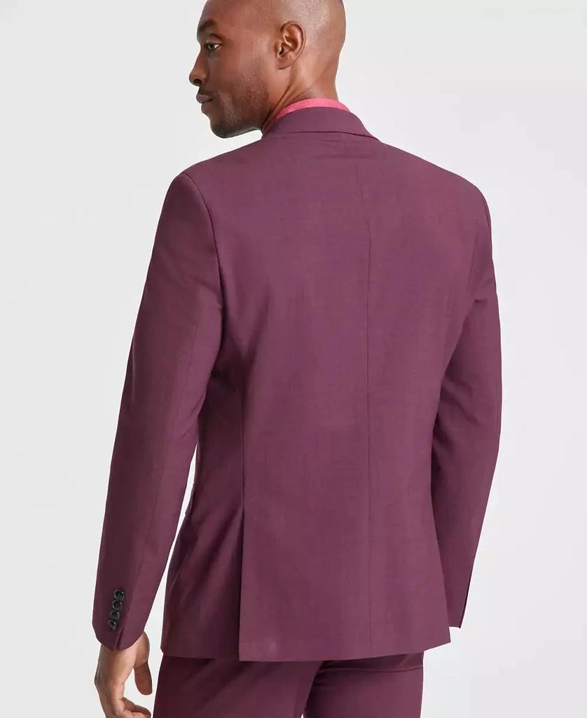 Bar III Men's Skinny-Fit Burgundy Wool-Blend Suit Separate Jacket, Created for Macy's 3