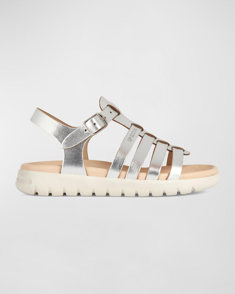 Geox Girl's Soleimagi Metallic Fisherman Sandals, Toddler/Kids