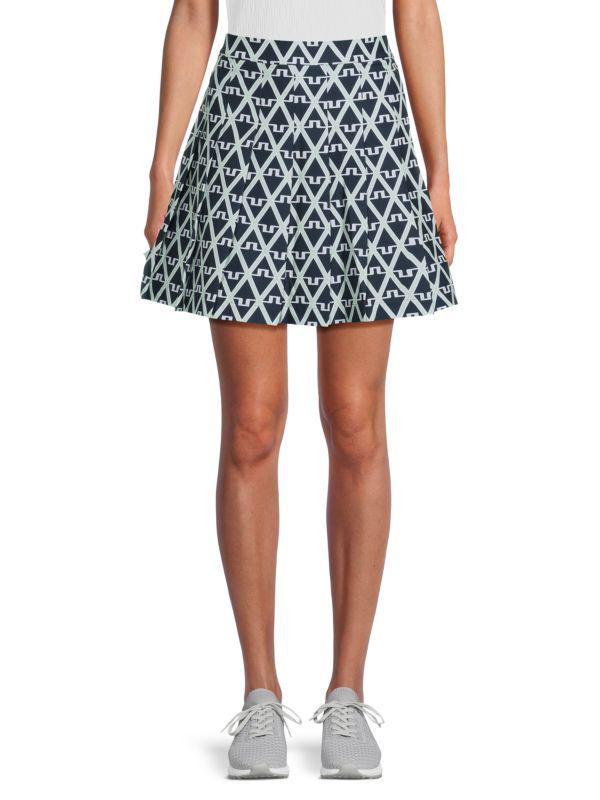 J. Lindeberg Adina Monogram Print Mini Skirt