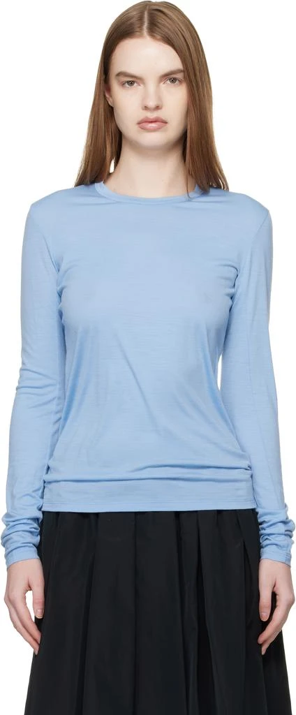 Veilance Blue Frame Crew Neck LS T-shirt