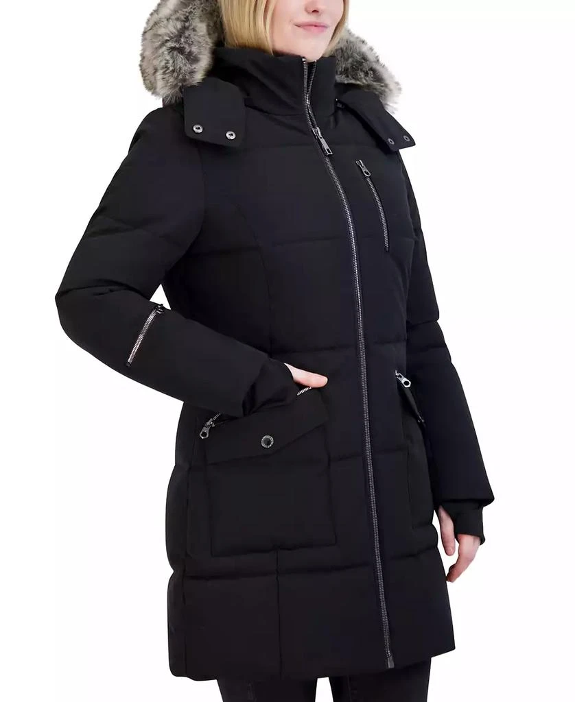 Nautica Women's Faux-Fur-Trim Hooded Puffer Coat 3