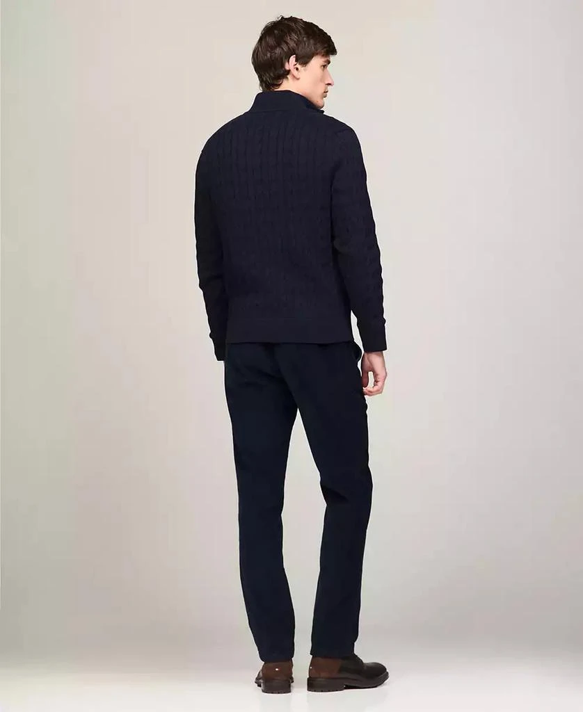 Tommy Hilfiger Men's Long-Sleeve Cable Knit Quarter-Zip Sweater 2