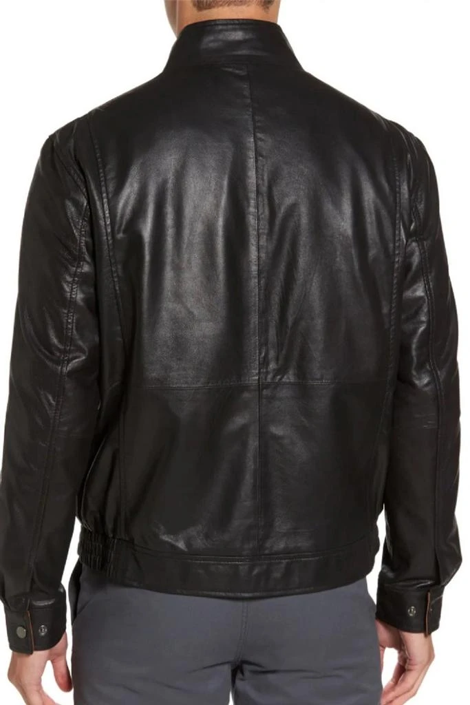 Missani Le Collezioni Contrast Trim Lambskin Leather Jacket 2