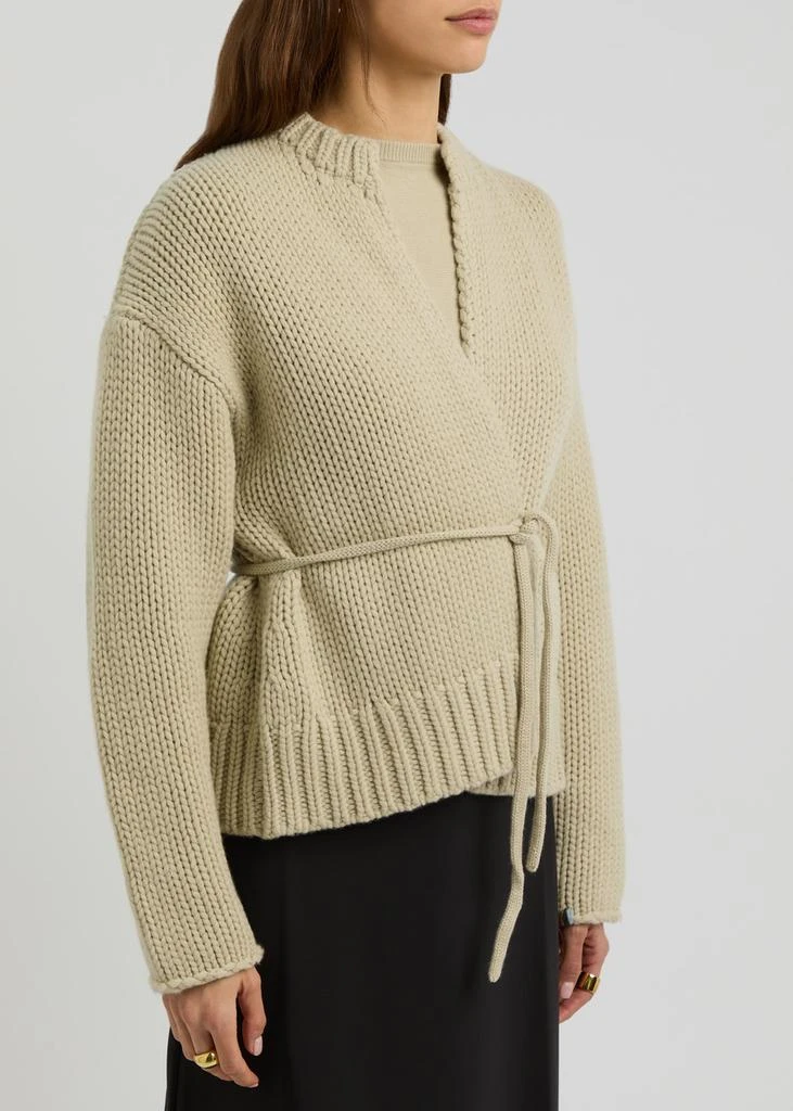 Extreme Cashmere N°384 Ginza belted cashmere cardigan 2