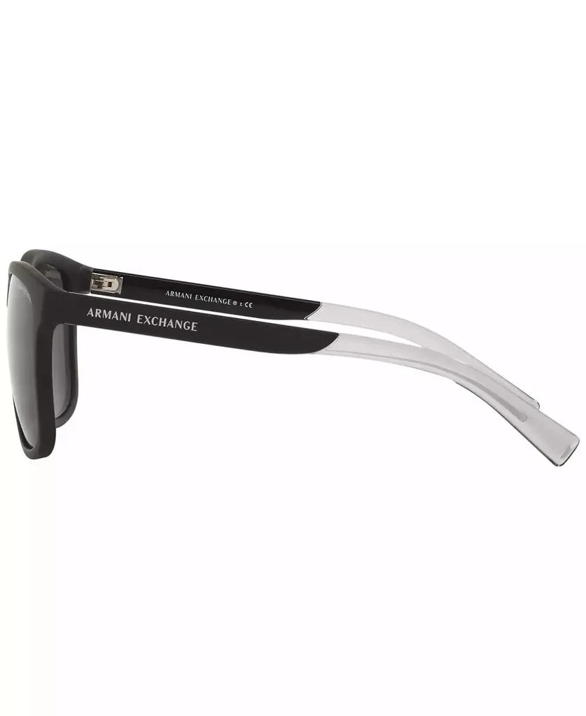 Armani Exchange Men's Low Bridge Fit Sunglasses, AX4049SF 57 3