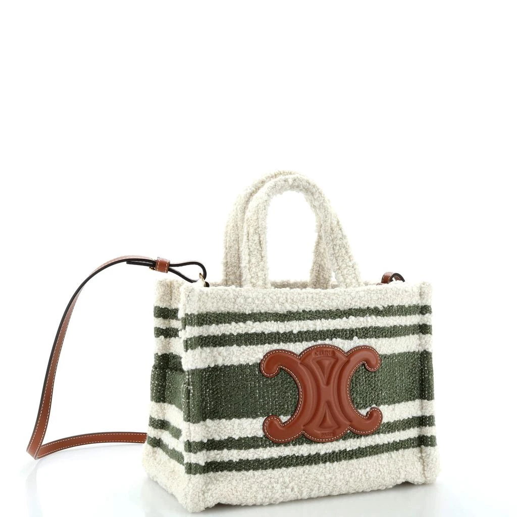 Celine Cabas Thais Tote Striped Fabric Small 2