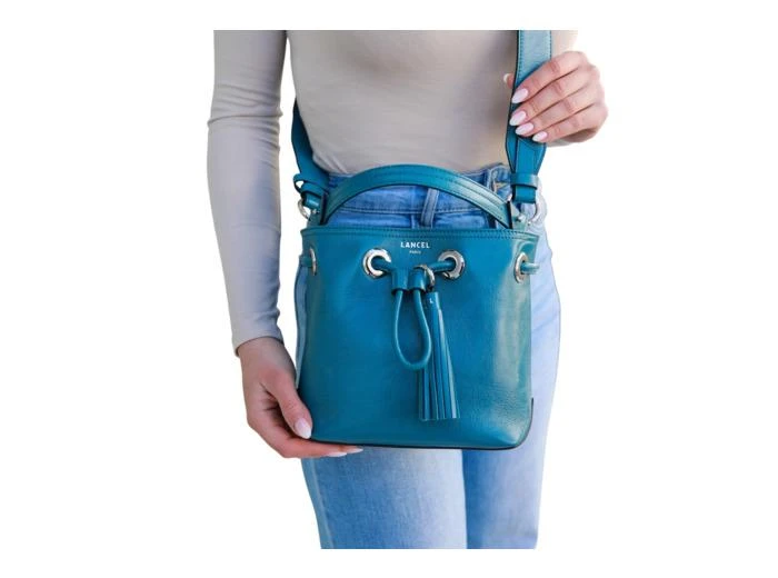 LANCEL Sacha De Lancel - Mini Sac Seau - Bleu Paon 1