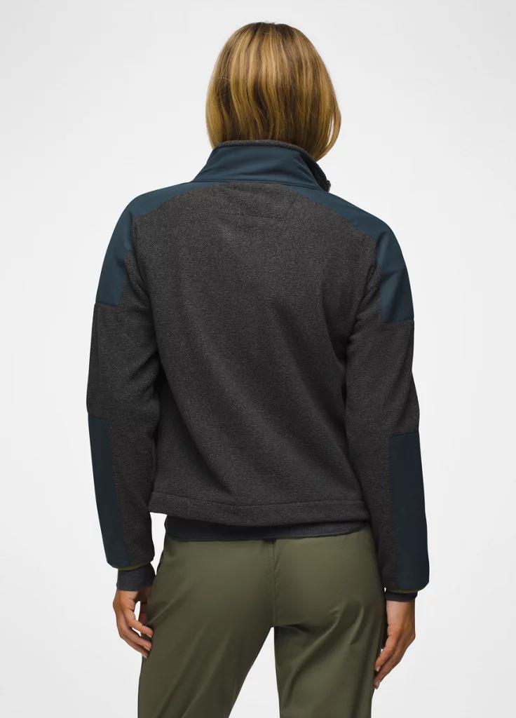 Prana Womens prAna Peak Fleece Jacket - Charcoal / Stormy Night