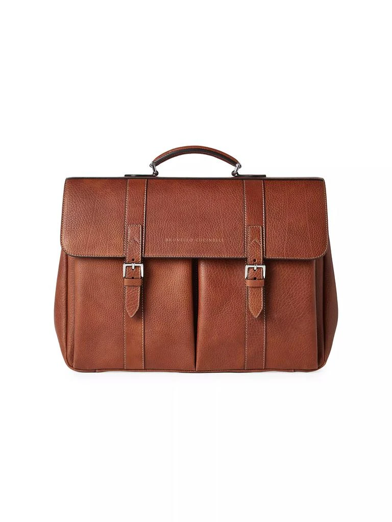 Brunello Cucinelli Grained Calfskin Briefcase 2