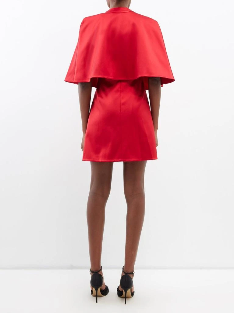 Carolina Herrera Cape overlay satin mini dress 5
