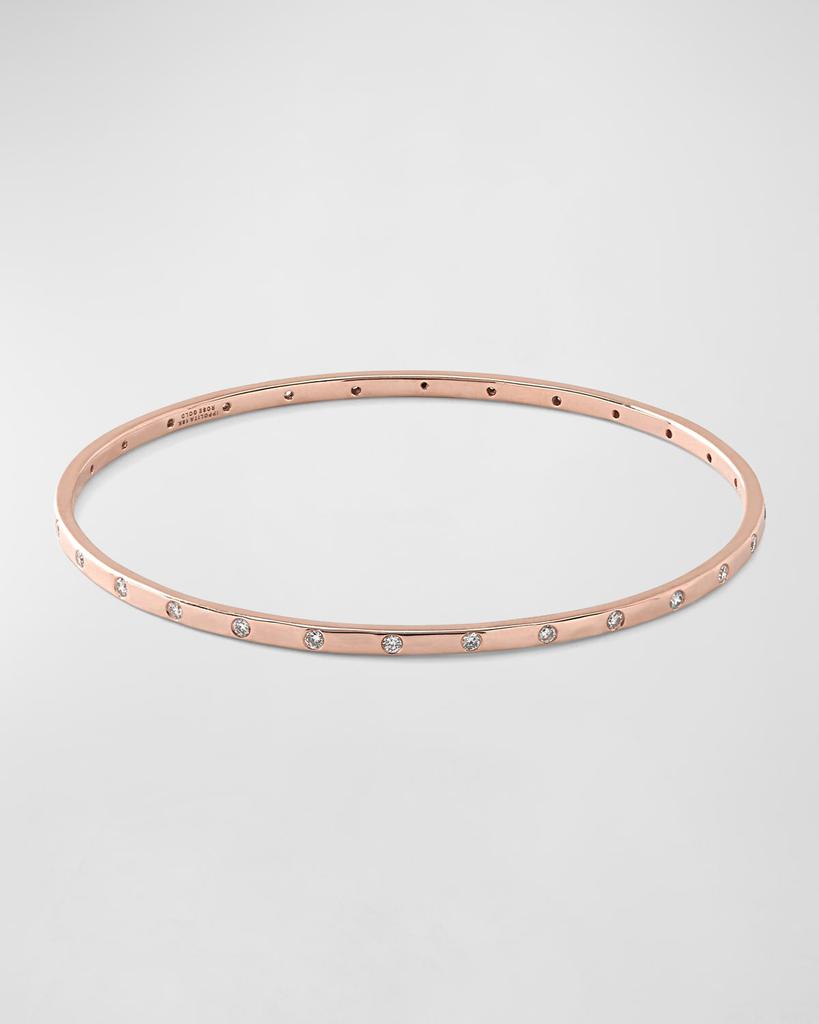 Ippolita 18K Rose Gold Diamond Ellipse Bangle