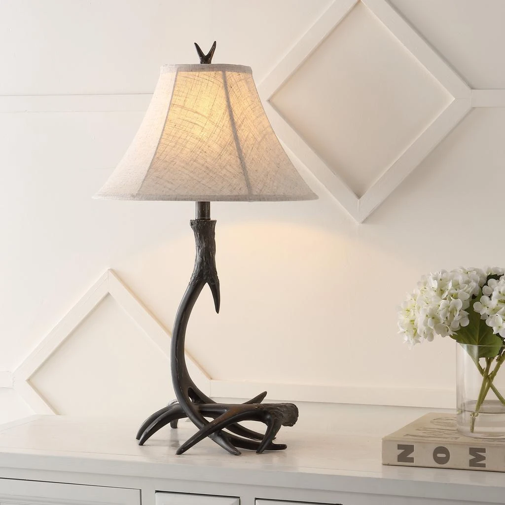JONATHAN Y Antler 27.5" Rustic Resin LED Table Lamp 6