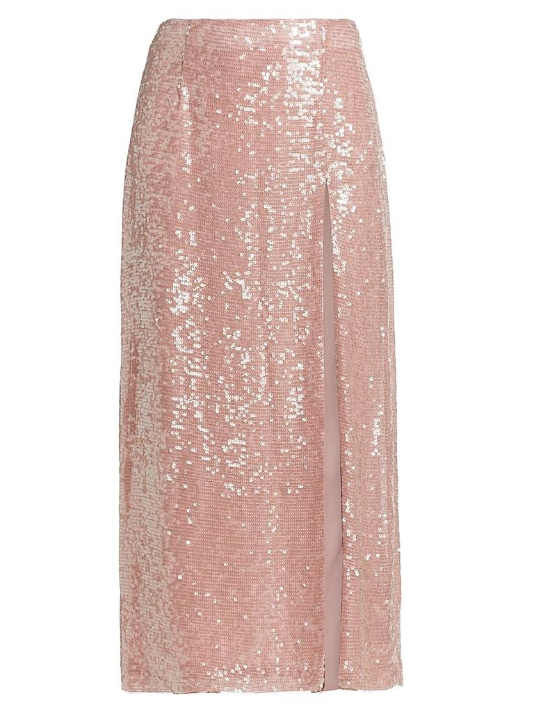 LAPOINTE Sequined High-Slit Maxi-Skirt 1