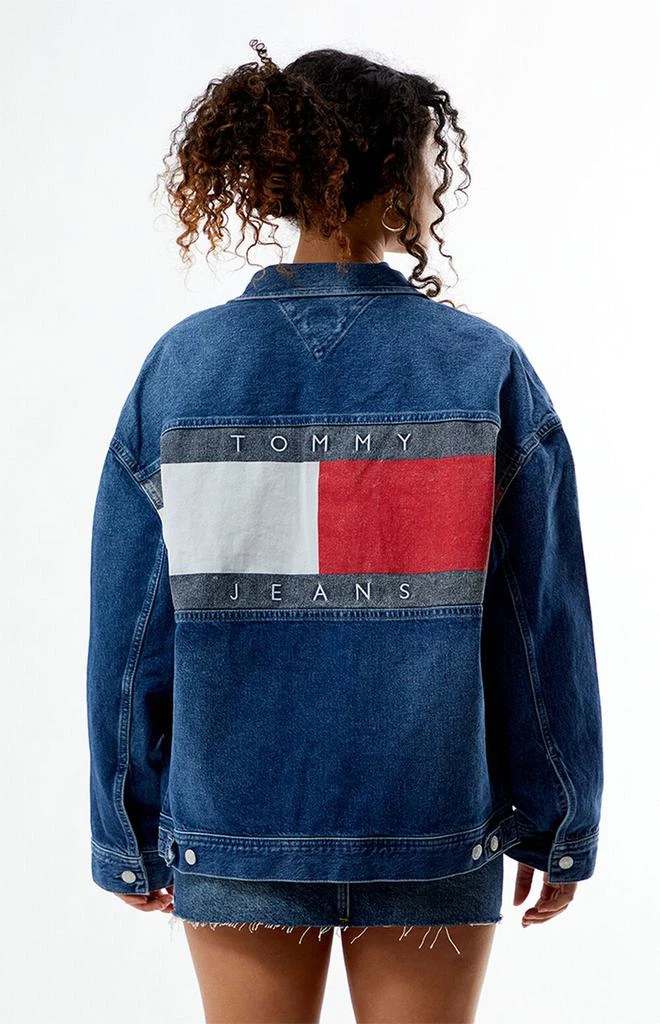 Tommy Jeans Daisy Oversized Colorblocked Denim Jacket 4