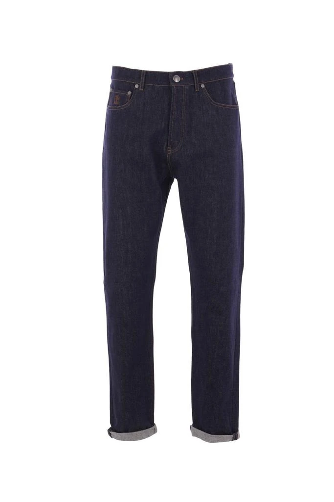 Brunello Cucinelli Brunello Cucinelli Logo Patch Tapered Leg Jeans from Cettire