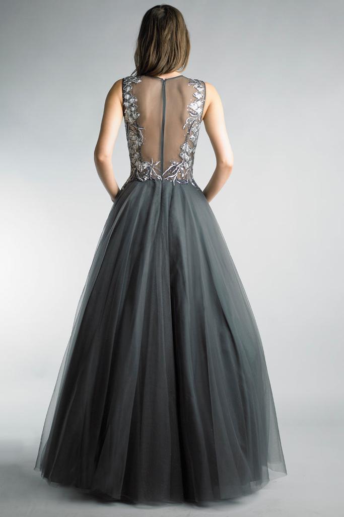 Basix Black Label Sleeveless Evening Gown