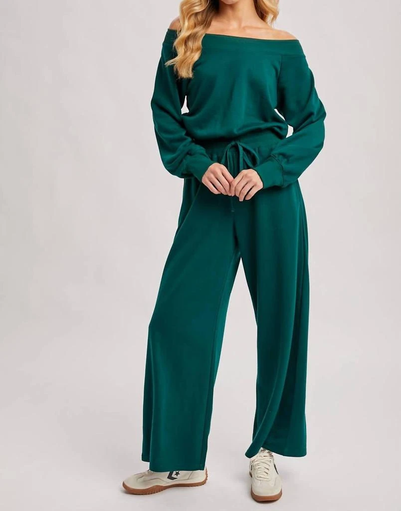 BluIvy Bluivy - Wide Neck Off the Shoulder Knit Jumpsuit 3
