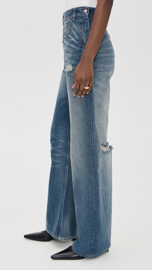 【MM6】asymmetry wideleg 5pockets jeans MM6 MAISON MARGIELA - Wide Leg 5-pocket Denim Jeans MM6 Maison