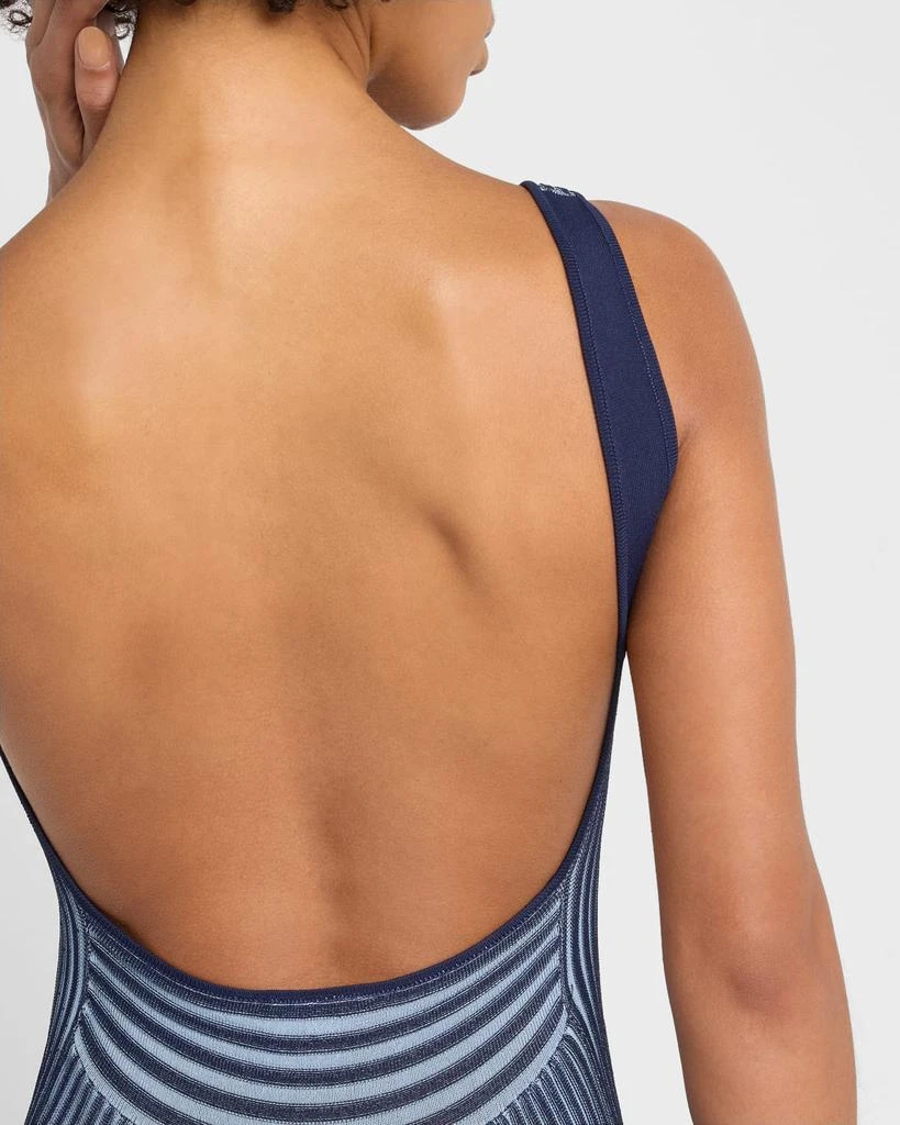 Staud Claretta Backless Pleated Rib-Knit Dress 6