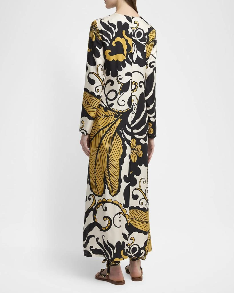 LA DOUBLE J Marea-Print Long-Sleeve Maxi Swing Dress 3