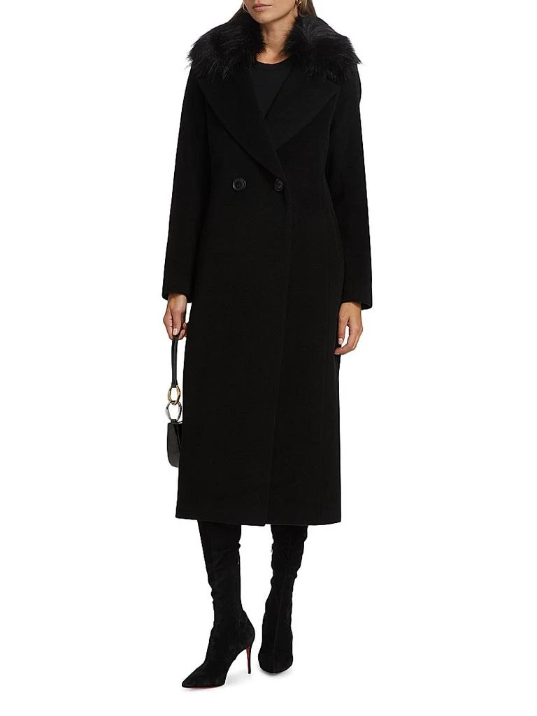 Mercer Collective Madison Fur Collar Maxi Wool Coat 3