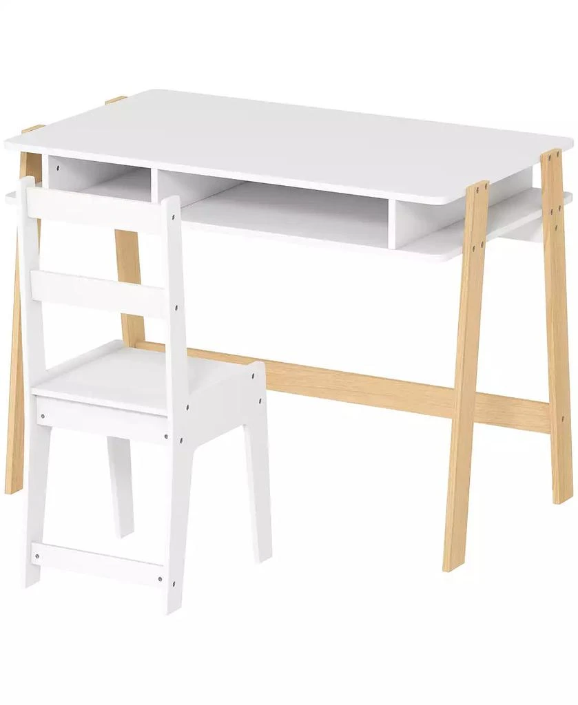 HONGGE Kids Desk and Chair Set with Storage for Ages 3–12