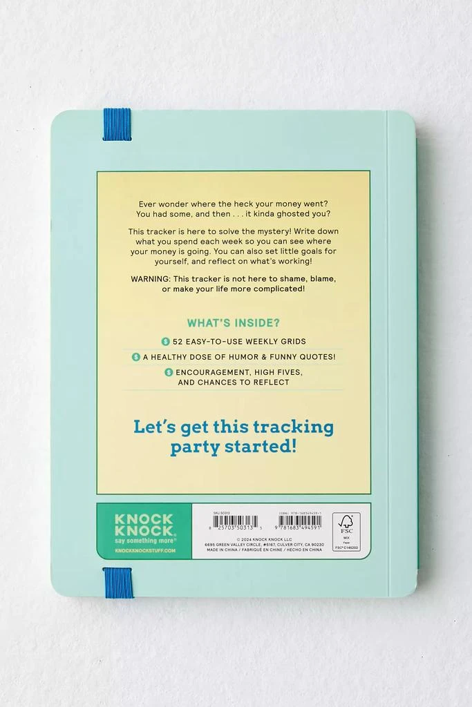 Urban Outfitters Knock Knock Where's My Money Habit Tracker Journal 5