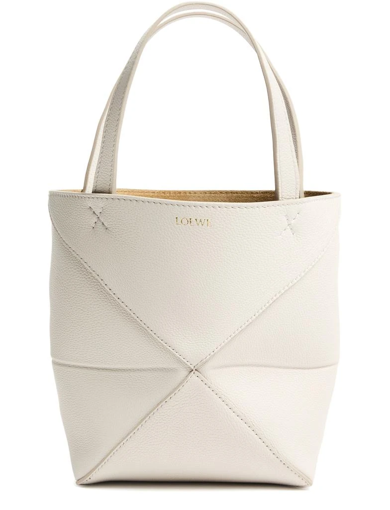Loewe Mini Puzzle Fold tote in soft grained calfskin 2