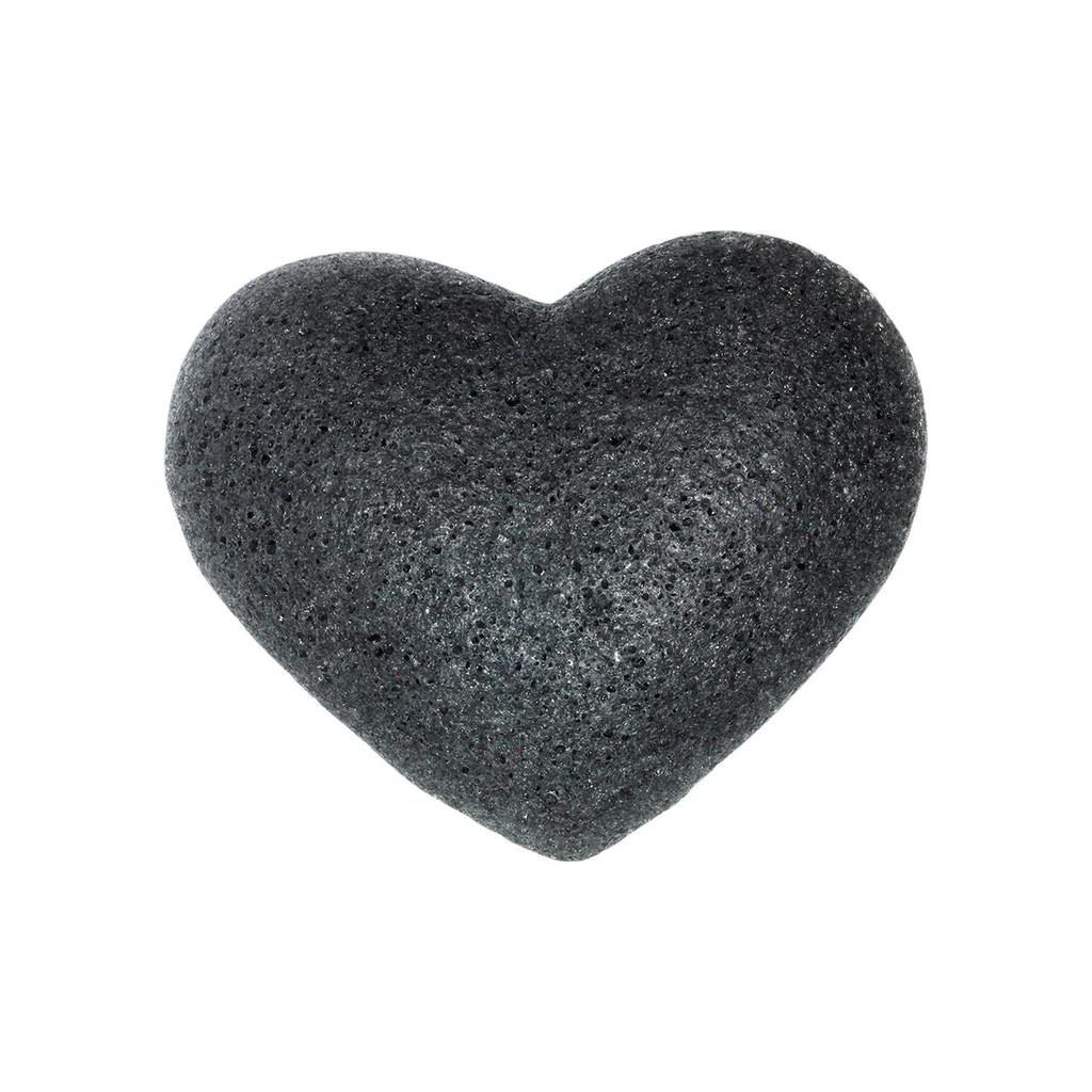 One Love Organics The Cleansing Sponge Bamboo Charcoal Heart