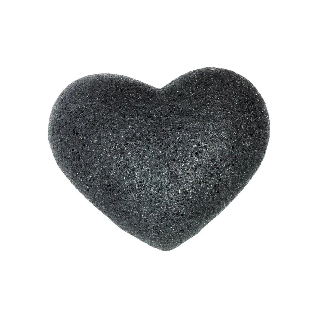 One Love Organics The Cleansing Sponge Bamboo Charcoal Heart 1