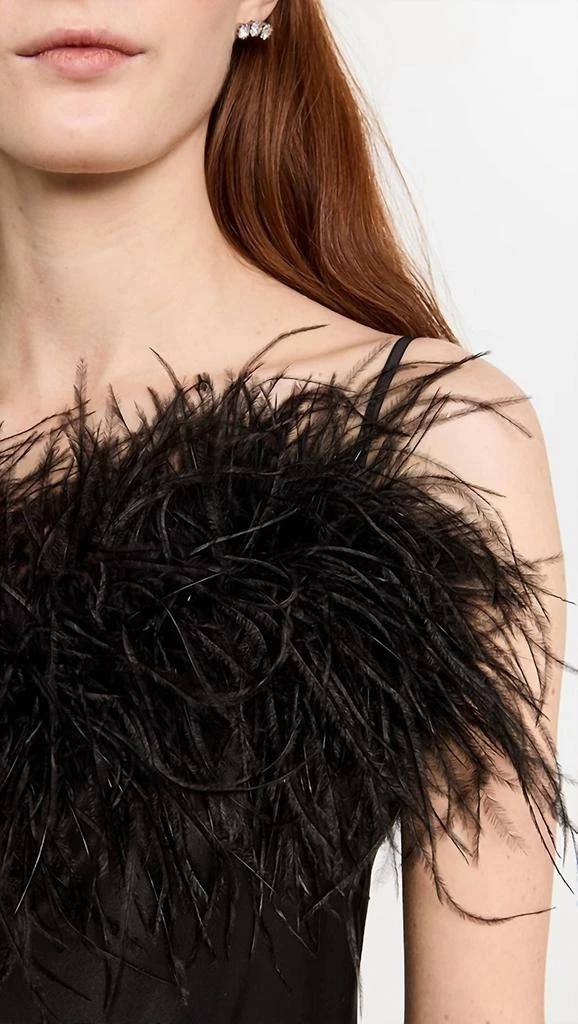 Sleeper Sleeper - Boheme Midi Slip Dress With Ostrich Feathers 6