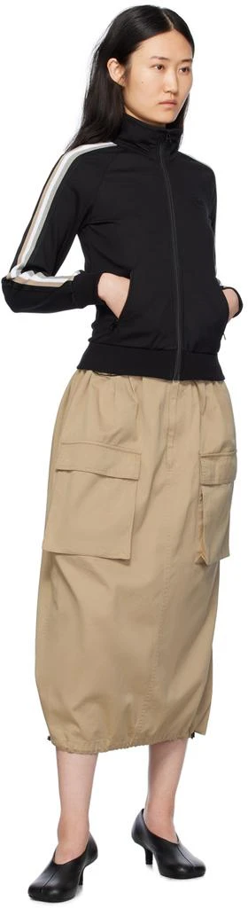 MM6 Maison Margiela Beige Drawstring Midi Skirt 4