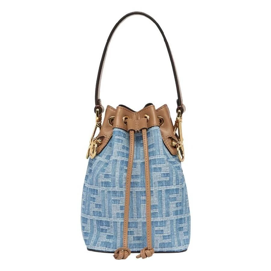Fendi Mon Tresor FF Denim Mini Bucket Bag 1