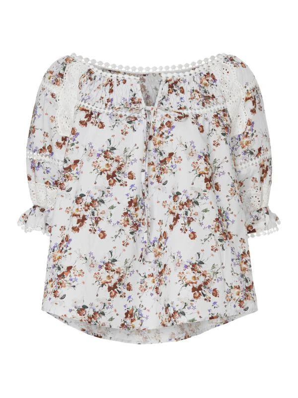 MARISSA WEBB Floral Inset Tie Top 4