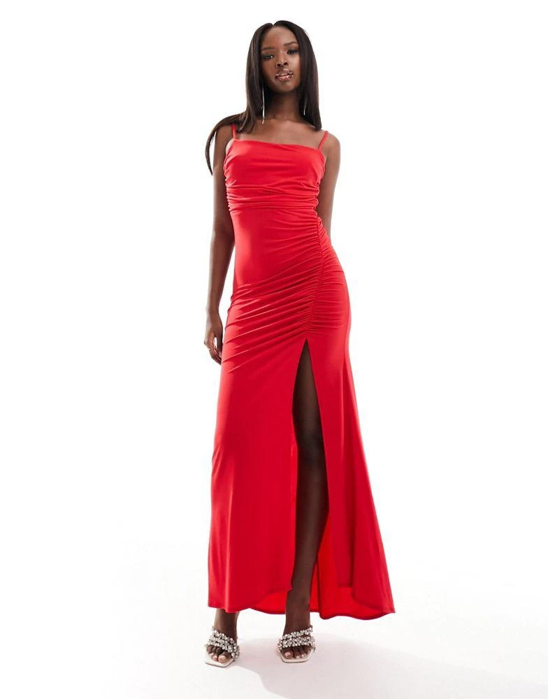 Flounce London Flounce London maxi dress in red 1