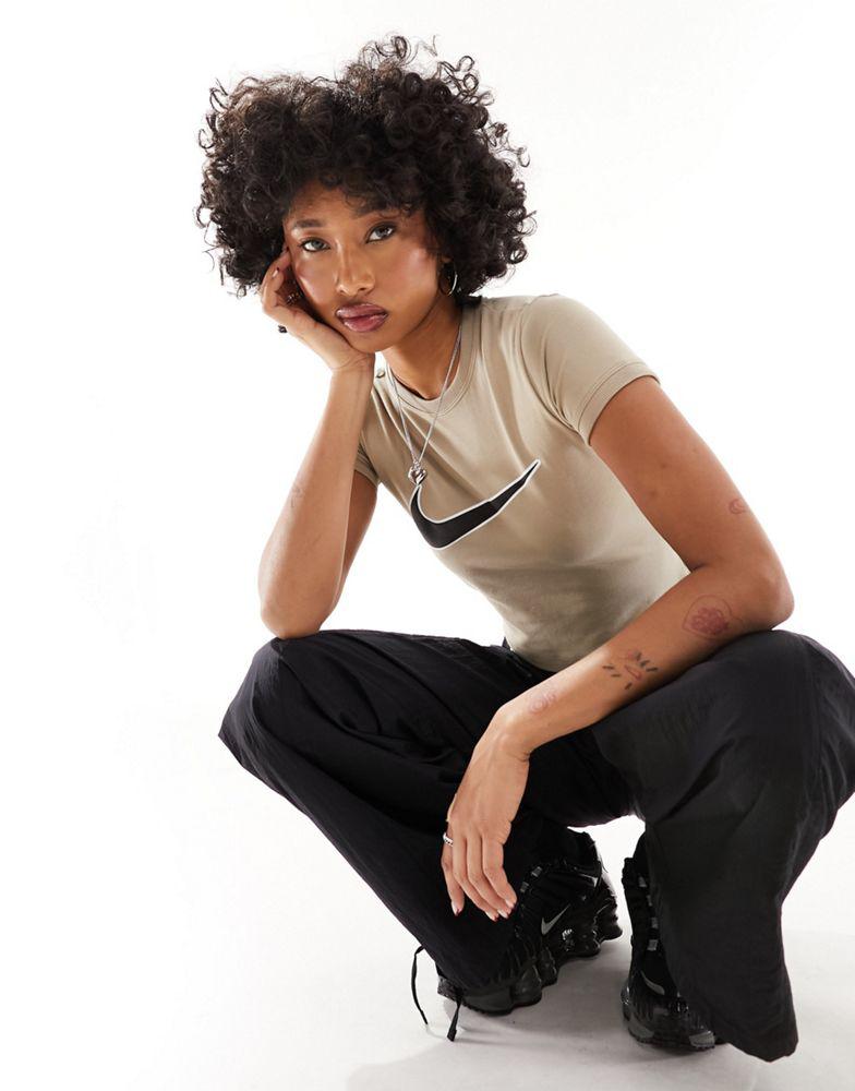 Nike Nike Streetwear baby tee in light brown