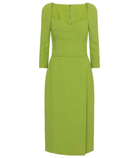 dolce & gabbana cady midi dress Dolce & Gabbana Long-sleeved Cady Midi Dress