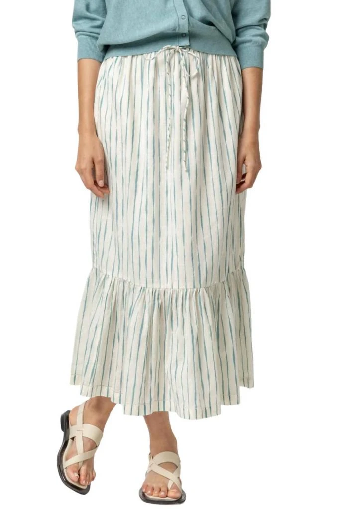Lilla P Long Peplum Skirt In Rope/sea 2