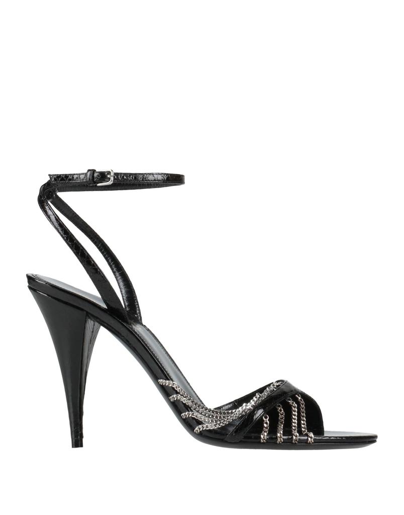 【送料込】Saint Laurent_Lee 75 polished leather sandals Lee 75 polished leather sandals in black - Saint Laurent