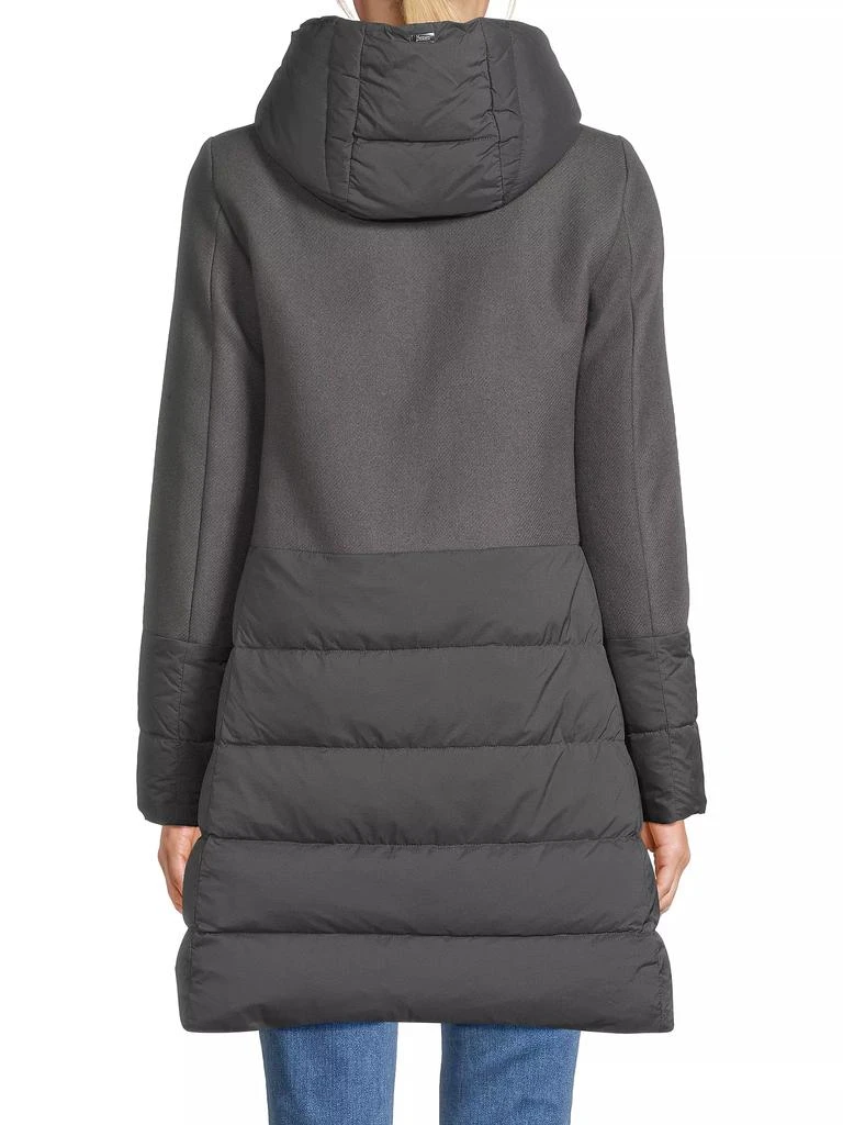 Herno Wool Twill, Quilted Nylon & Down Coat 5