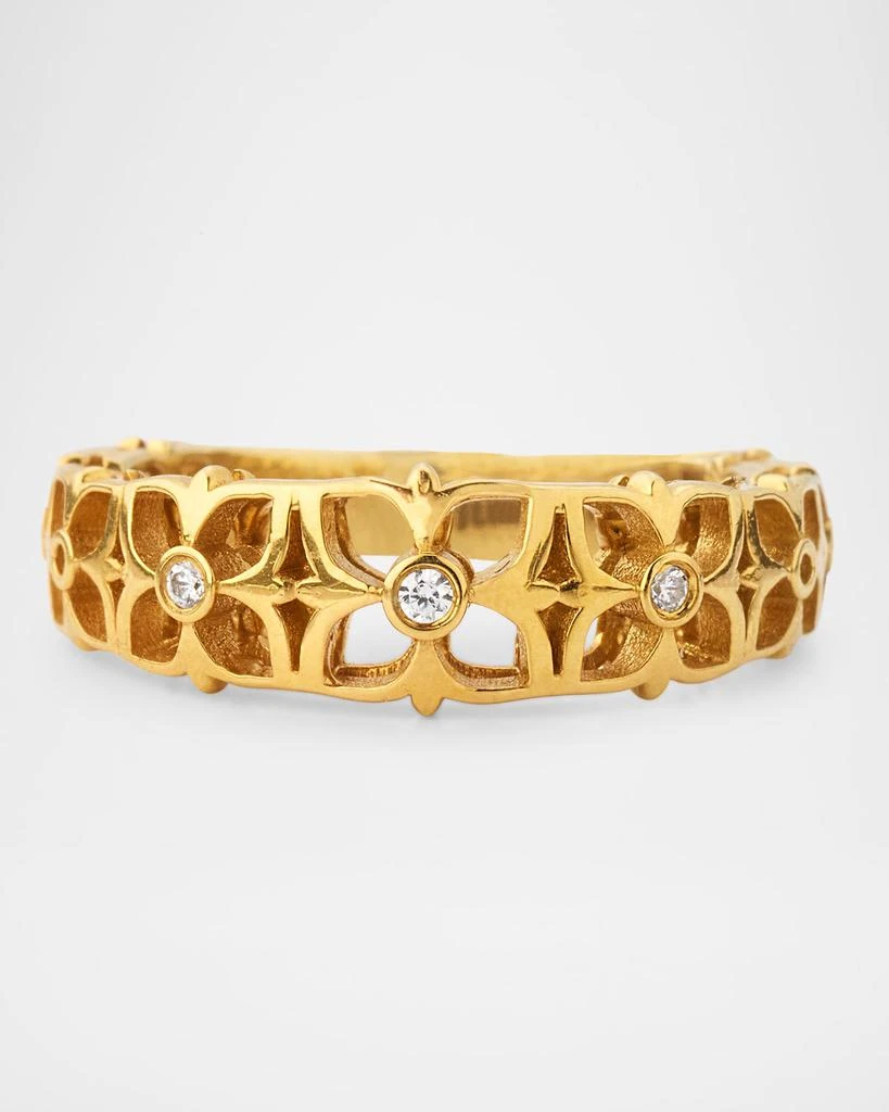 Stephen Dweck White Diamond Signature Ring in 18K Gold 1