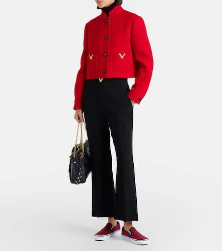 Valentino x Vans VLogo checked canvas slip-on sneakers 4