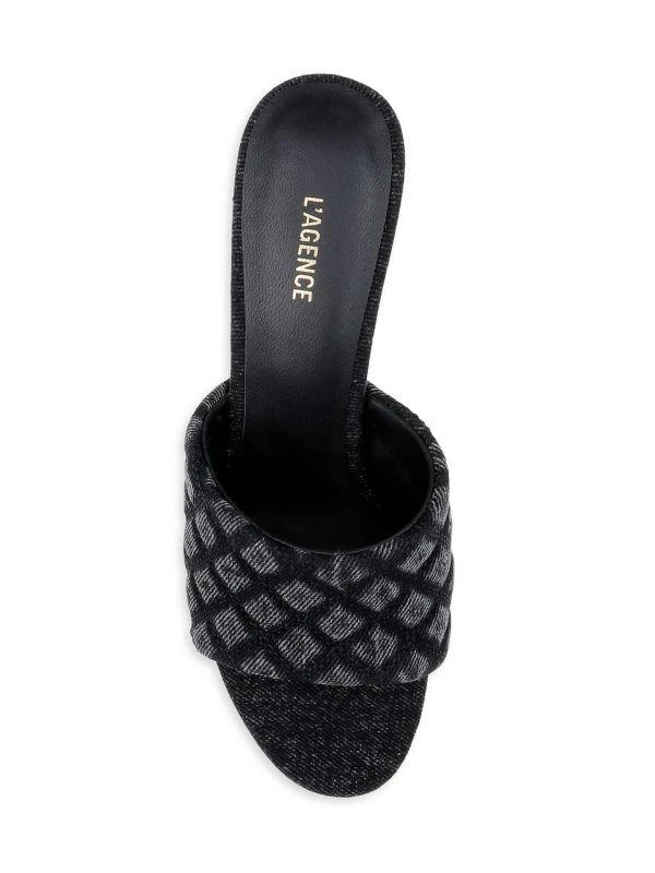 L'Agence Denise 75MM Denim Sandals 4