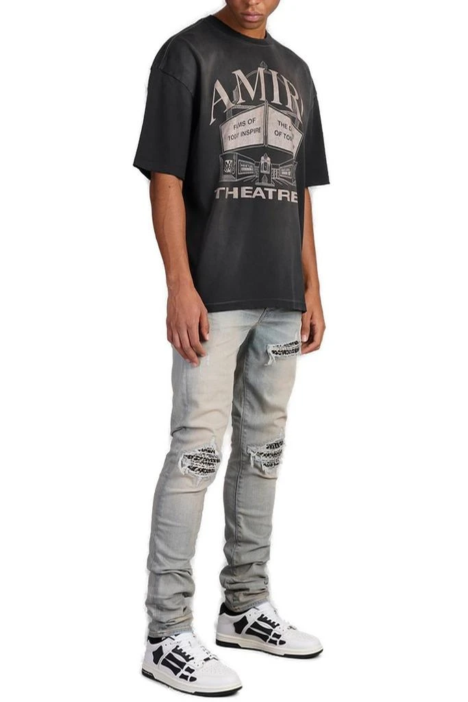 AMIRI Amiri Leopard-Detailed Distressed Jeans 3