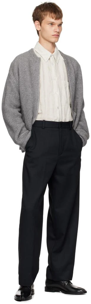 Solid Homme Gray Zip-Up Sweater 4
