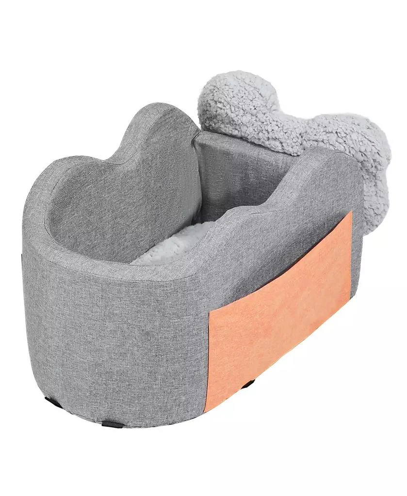 AOSTIRMOTOR Travel Companion Dog Car Seat - Secure Center Console Booster for Small Breeds 3