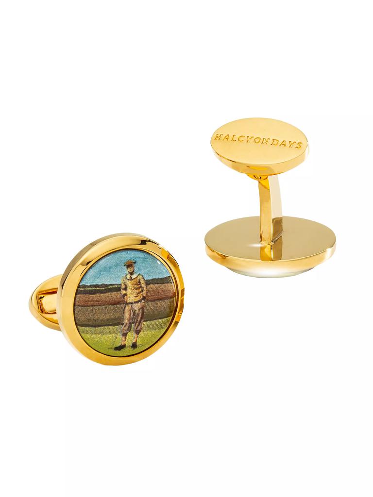 Halcyon Days 1920s Golfer Cufflinks
