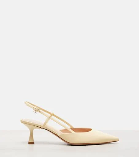 Gianvito Rossi Ascent 55 leather slingback pumps 4
